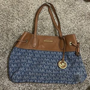 DENIM MK SHOULDER BAG